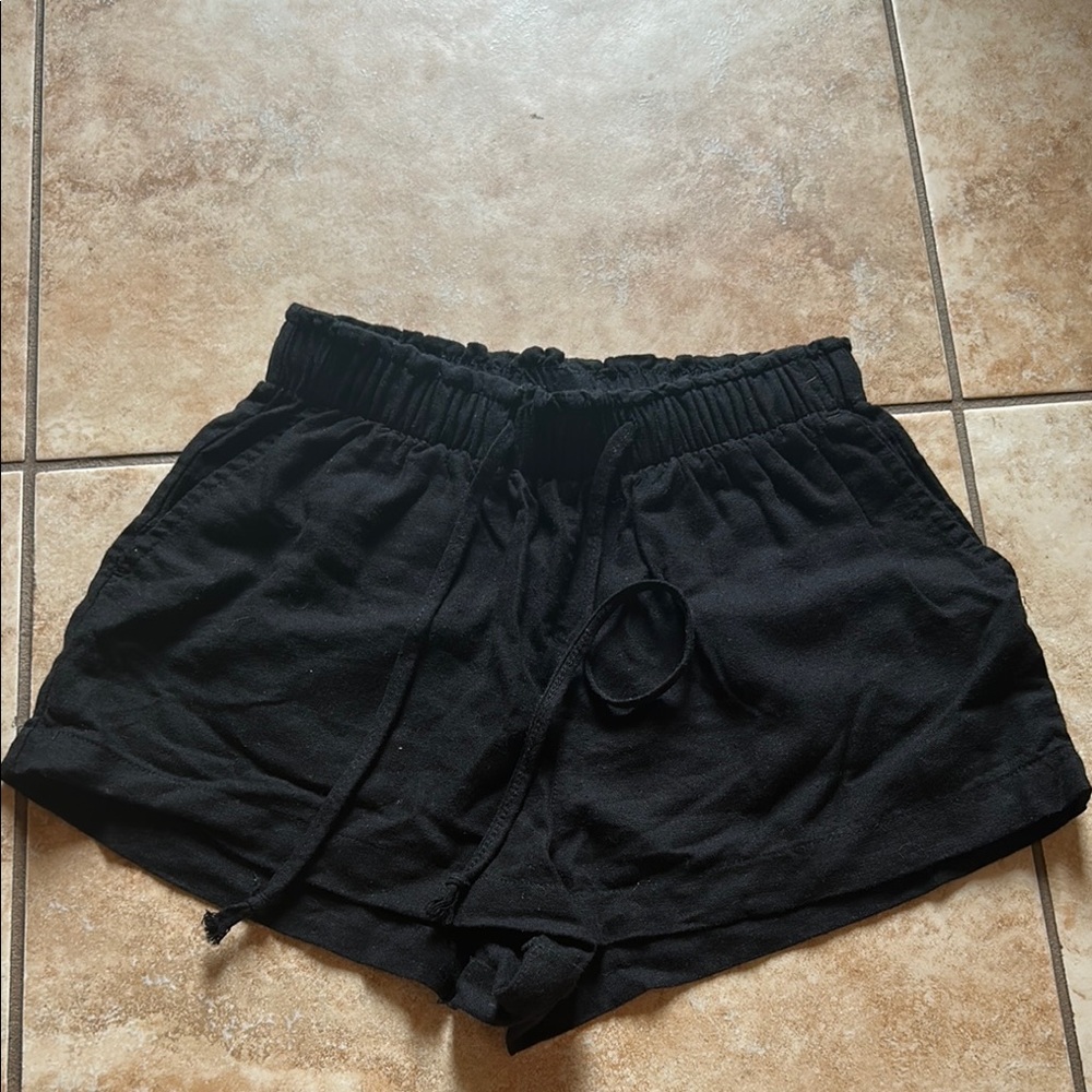 La Hearts Black High Waist Women's Shorts